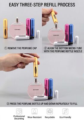 quality  5ml Portable Bottom-Refill Perfume Atomizer – Leak-Proof Aluminum Travel Spray Bottle for Fragrance factory
