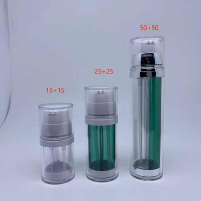 Quality  15ml*2 and 25ml*2 and 50ml*2 and 75ml*2 double tube  cosmetic cream bottles  factory
