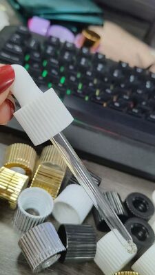 18/400 20/400 Essential oil dropper with Electroplated ring for 30ml boston serum bottle,CBD Oil dropper