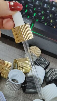 18/400 20/400 Essential oil dropper with Electroplated ring for 30ml boston serum bottle,CBD Oil dropper