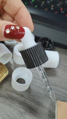 18/400 20/400 Essential oil dropper with Electroplated ring for 30ml boston serum bottle,CBD Oil dropper