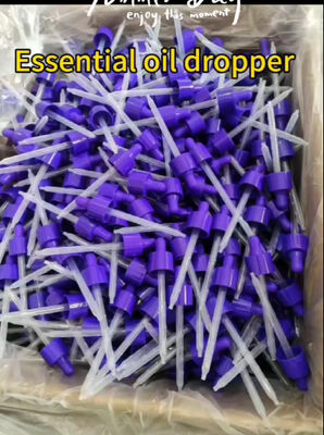 18/410  20/400 Purple plastic common screw ring &Purple Rubber and Plastic pipette for essential oil bottles or Pharmacy Syrup bottle