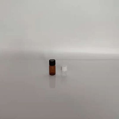 1ml 3ml 15ml clear or amber glass vial with common screw aluminum cap and plastic cap