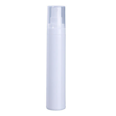 Stock PP half transparent frosted airless spray bottle 15ml 30ml 50ml liquid cosmetic bottle