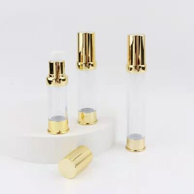Airless silver bottle,airless gold aluminum bottle,airless AS bottle 30ml