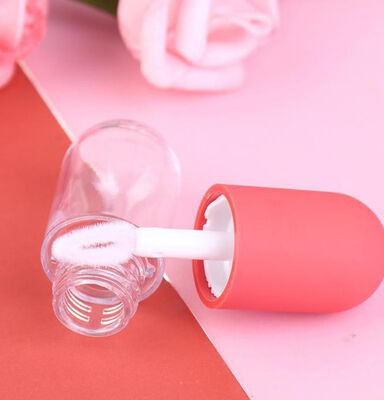 Stock Empty Mini Cute Pill  shaped 4.5-5ml  lipgloss tubes capsule lipstick tube for cosmetic