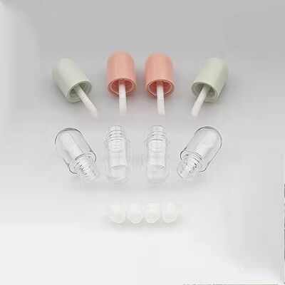 Stock Empty Mini Cute Pill  shaped 4.5-5ml  lipgloss tubes capsule lipstick tube for cosmetic