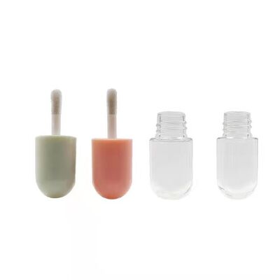 Stock Empty Mini Cute Pill  shaped 4.5-5ml  lipgloss tubes capsule lipstick tube for cosmetic