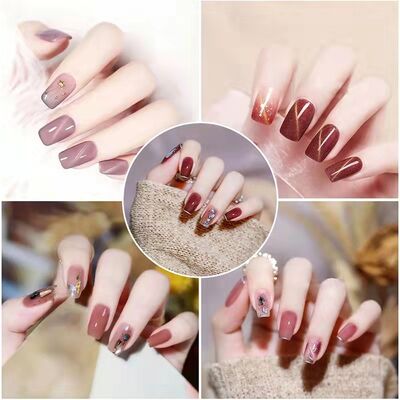 5ml 10ml 15ml empty  Refillable glass gel Nail polish bottle with Brush and cap