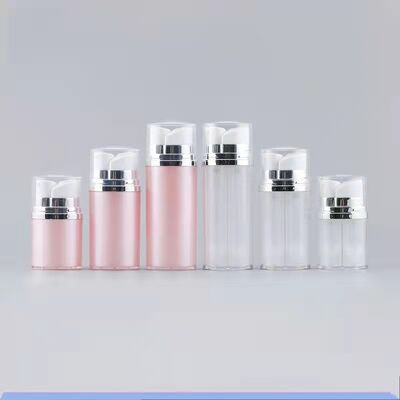 Dual chamber double tube airless bottle 15ml*2 25ml*2 75ml*2 with single spout for dispensing