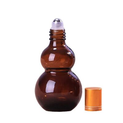 10/20/30/50/100 ml Amber Double Gourd Bottle with Dropper, Gourd Dispensing Bottle with Roller or Mist Spray