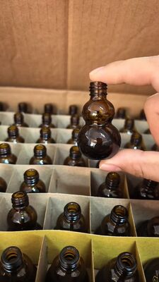 10/20/30/50/100 ml Amber Double Gourd Bottle with Dropper, Gourd Dispensing Bottle with Roller or Mist Spray