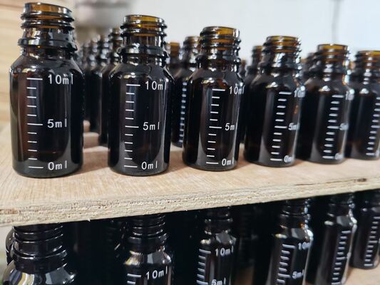 Precision Measured Essential Oil Bottles: Amber, Clear & Transparent Frosted Glass Vials with Accurate Scale Lines