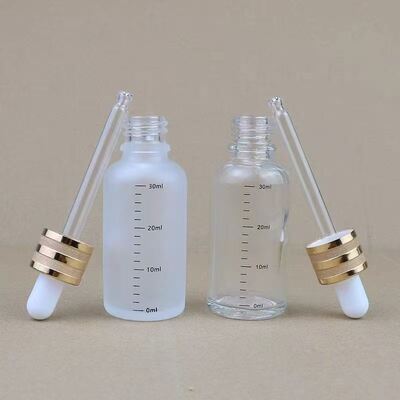 Precision Measured Essential Oil Bottles: Amber, Clear & Transparent Frosted Glass Vials with Accurate Scale Lines
