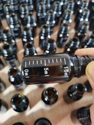 Precision Measured Essential Oil Bottles: Amber, Clear & Transparent Frosted Glass Vials with Accurate Scale Lines