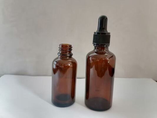 5g 10g 15g 30g Amber glass cream jar and amber glass dropper bottles