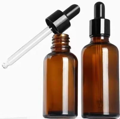 5g 10g 15g 30g Amber glass cream jar and amber glass dropper bottles