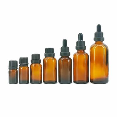 5g 10g 15g 30g Amber glass cream jar and amber glass dropper bottles