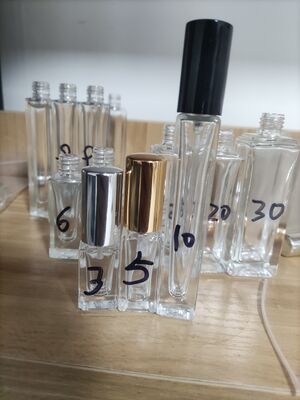 Premium Thick-Wall Glass Perfume Bottle with Electroplated Aluminum Sprayer 3ml 5ml 8ml 10ml 15ml 20ml 30ml