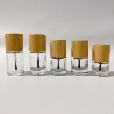 Custom Empty Glass Nail Polish Bottles with Brush | 5ml-15ml Wholesale Cosmetic Packaging | Customizable Colors & Caps (Plastic, Aluminum, Bamboo)