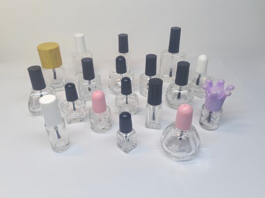 Custom Empty Glass Nail Polish Bottles with Brush | 5ml-15ml Wholesale Cosmetic Packaging | Customizable Colors & Caps (Plastic, Aluminum, Bamboo)