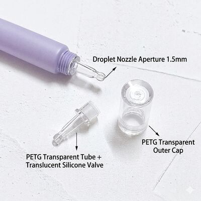 Empty Refillable Cosmetic Squeeze Sunscreen Tube with Precision Dropper Tip & PETG Clear Cap – Available in 10ml, 15ml, 20ml,30ml,50ml etc.
