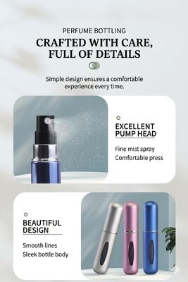 5ml Portable Bottom-Refill Perfume Atomizer – Leak-Proof Aluminum Travel Spray Bottle for Fragrance