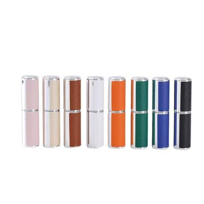 Premium 10ml Leather Rotating Perfume Atomizer – Refillable Travel Spray Bottle