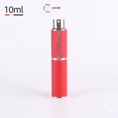 Premium 10ml Leather Rotating Perfume Atomizer – Refillable Travel Spray Bottle
