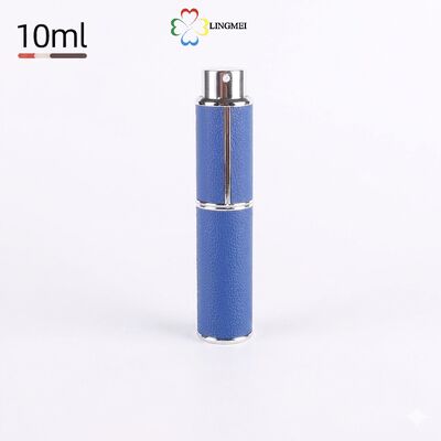 Premium 10ml Leather Rotating Perfume Atomizer – Refillable Travel Spray Bottle