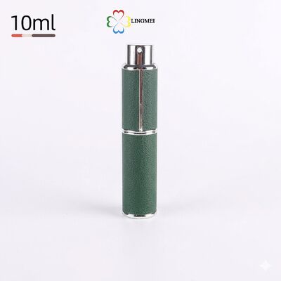 Premium 10ml Leather Rotating Perfume Atomizer – Refillable Travel Spray Bottle