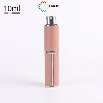 Premium 10ml Leather Rotating Perfume Atomizer – Refillable Travel Spray Bottle