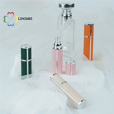 Wholesale Premium Leather Refillable Perfume bottle| 5ml 10ml Luxury Travel Scent Spray Bottle with Pull-Off Cap