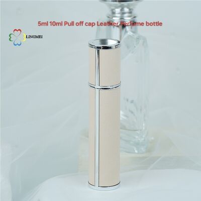 Wholesale Premium Leather Refillable Perfume bottle| 5ml 10ml Luxury Travel Scent Spray Bottle with Pull-Off Cap