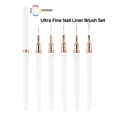 Wholesale Premium 5-Piece Ultra-Fine Nail Art Liner Brush Set – Custom Logo & Private Label Available