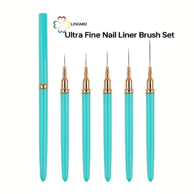 Wholesale Premium 5-Piece Ultra-Fine Nail Art Liner Brush Set – Custom Logo & Private Label Available