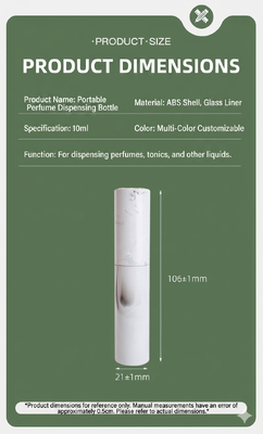 Premium 10ml Marble Twist-Up Perfume Atomizer – Portable Refillable Travel Fragrance Spray Bottle with Glass Inner Vial
