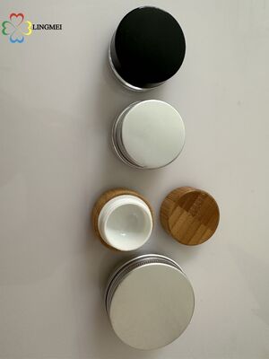 Multi-Material Jar Series: 5g Premium Concentrate Glass jar  with plastic Caps or aluminum cap&Pressure-Sensitive Liner,  Bamboo jar,  Aluminum jar