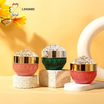 Luxury Diamond Lid Glass Cream Jar 30g 50g for Cosmetic Packaging