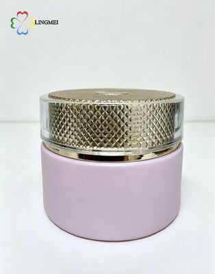 Wholesale High-End Cosmetic Glass Cream Jars 50g inner container, 100g with Luxury Electroplated Screw Cap