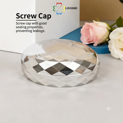 Wholesale High-End Cosmetic Glass Cream Jars 50g inner container, 100g with Luxury Electroplated Screw Cap