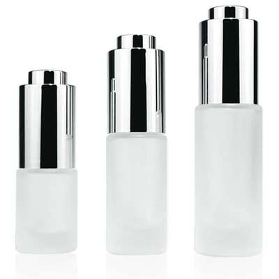 Luxury Push-Button Dropper Glass Bottle 5ml 10ml 15ml for Essential Oils & Cosmetic Serums