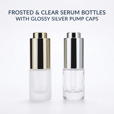 Luxury Push-Button Dropper Glass Bottle 5ml 10ml 15ml for Essential Oils & Cosmetic Serums