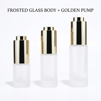 Luxury Push-Button Dropper Glass Bottle 5ml 10ml 15ml for Essential Oils & Cosmetic Serums