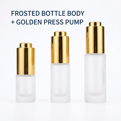 Luxury Push-Button Dropper Glass Bottle 5ml 10ml 15ml for Essential Oils & Cosmetic Serums
