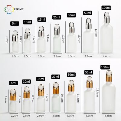 Frosted Glass Essential Oil Dropper Bottles – Premium Serum & Cosmetic Packaging with Basket Cap (5ml-100ml)