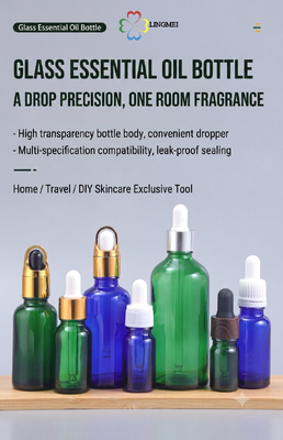Frosted Glass Essential Oil Dropper Bottles – Premium Serum & Cosmetic Packaging with Basket Cap (5ml-100ml)