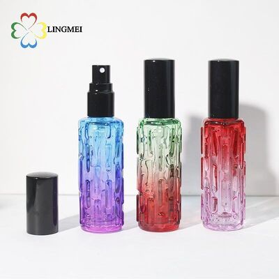 Luxury 10ml Gourd-Textured Glass Perfume bottle with auminum mist spray – Premium Portable Travel Spray Bottle
