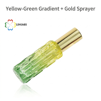 Luxury 10ml Gourd-Textured Glass Perfume bottle with auminum mist spray – Premium Portable Travel Spray Bottle