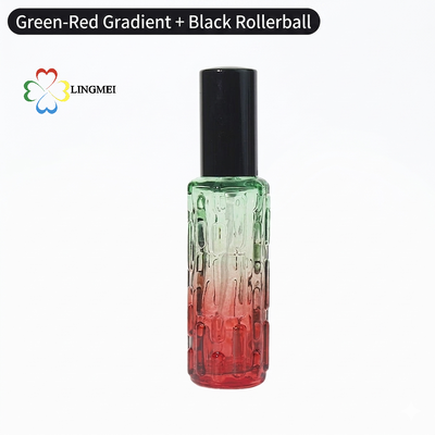 Luxury 10ml Gourd-Textured Glass Perfume bottle with auminum mist spray – Premium Portable Travel Spray Bottle